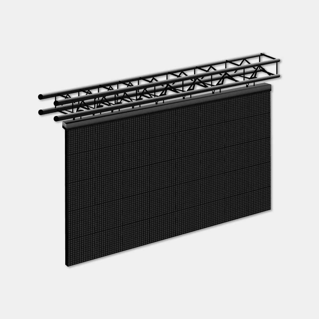 overview-of-the-video-wall-hanging-from-the-lifting-beam